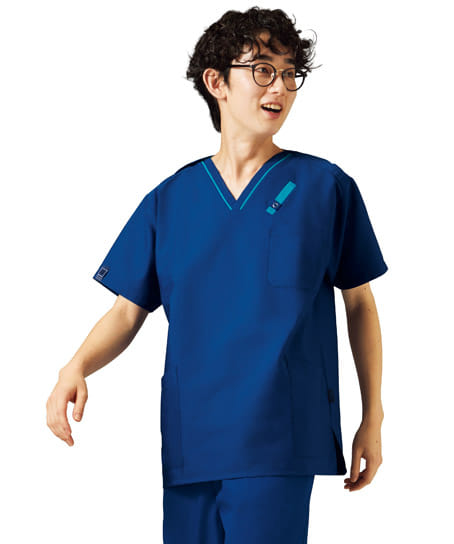 全15色】PANTONEスクラブ（左胸斜めポケット・男女兼用） 7042SC