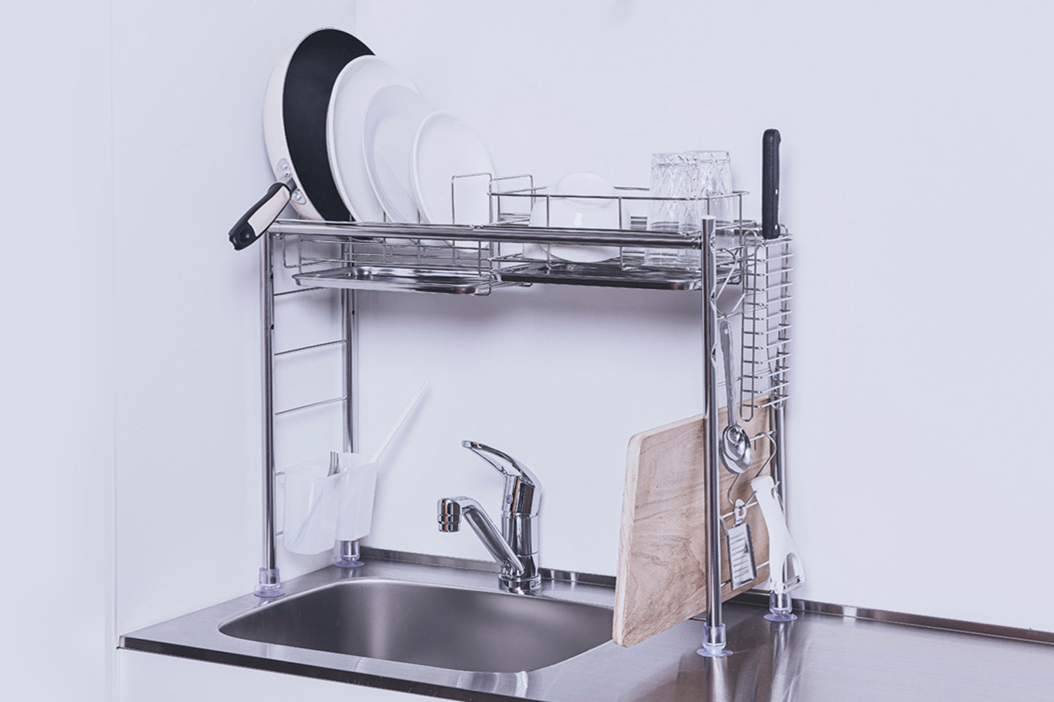 シンク上水切りラック スリムタイプ ステンレス仕様 – 燕三条水切り