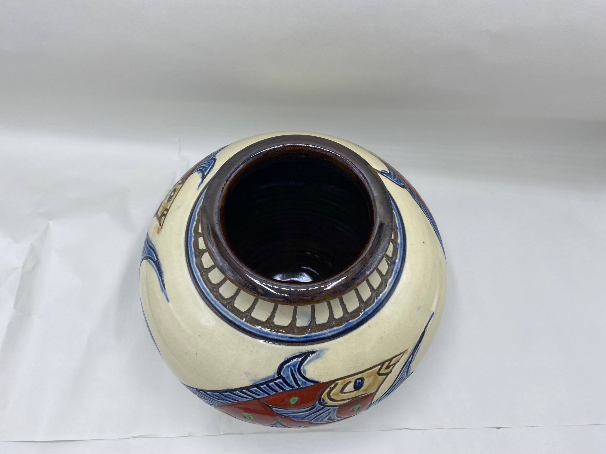 壺 (魚文) | 壺屋陶器事業協同組合オンラインショップ