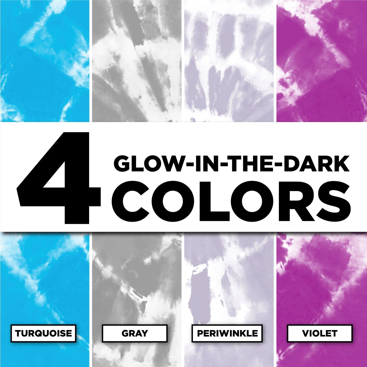 Tulip Glow in the Dark Cosmic 4-Color Tie-Dye Kit – Tulip Color Crafts