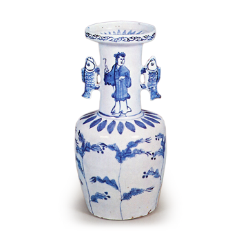 染付高砂花入 そめっけたかさごはないれ | 鶴田 純久の章 お話