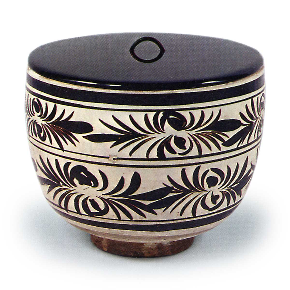 磁州窯鉄絵水草文水指 じしゅうようてつえすいそうもんみずさし | 鶴田