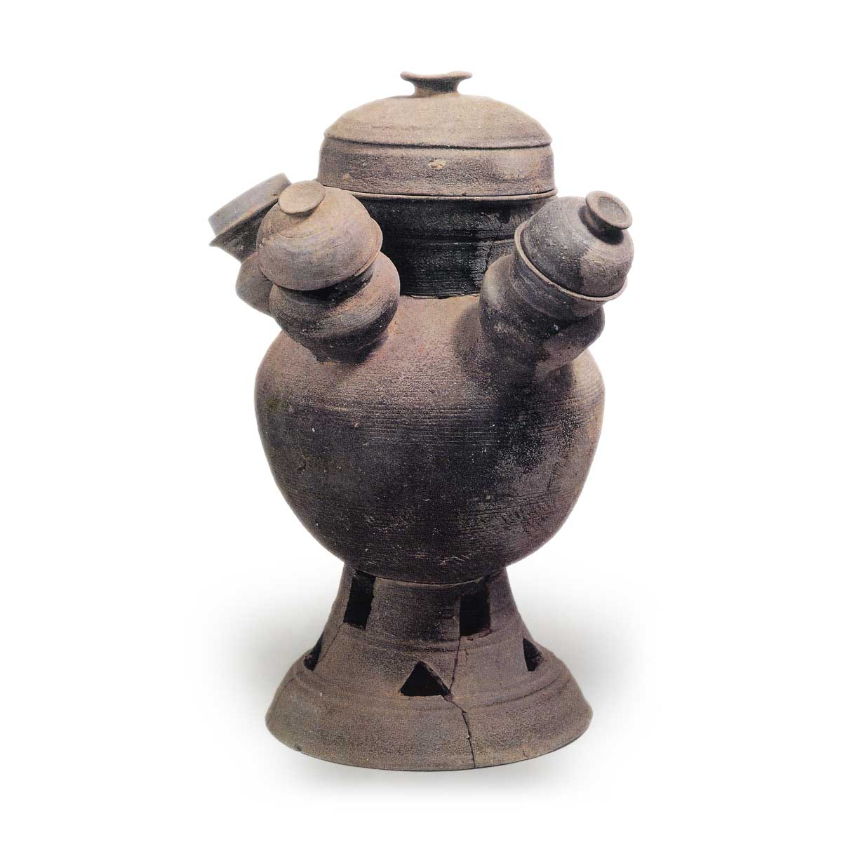 須恵器 子持台付有蓋壺 | 鶴田 純久の章 お話