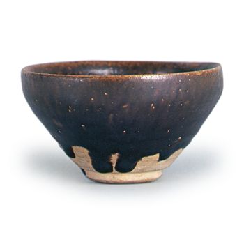 瀬戸 鉄釉天目茶碗、同高台 | 鶴田 純久の章 お話