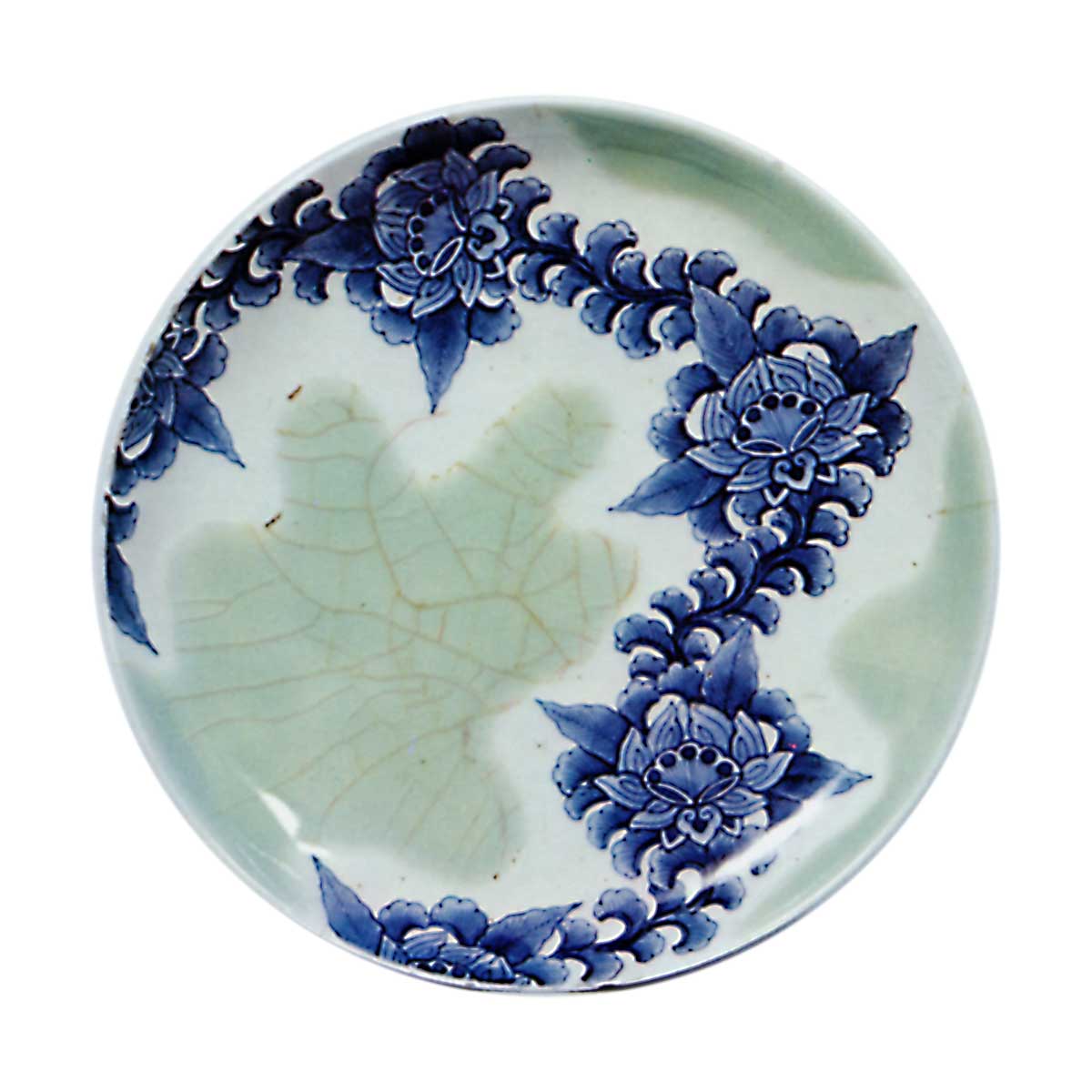 鍋島 青磁 染付 皿 | 鶴田 純久の章 お話