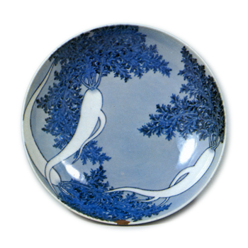 鍋島 染付 人参文 皿 | 鶴田 純久の章 お話