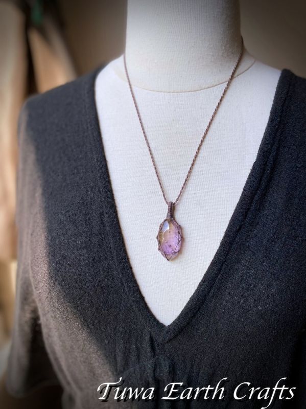 自信・やる気アップ・魔除け】大ぶり♪ 高品質アメトリン ペンダント