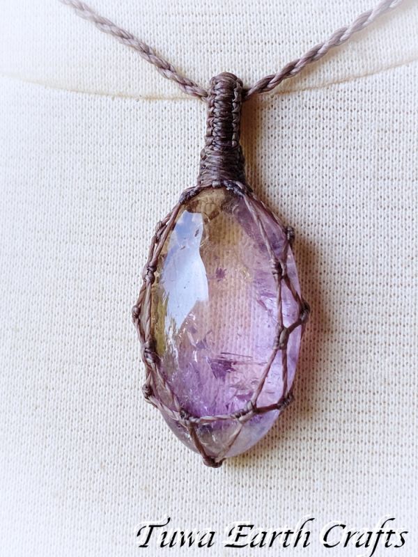 自信・やる気アップ・魔除け】大ぶり♪ 高品質アメトリン ペンダント