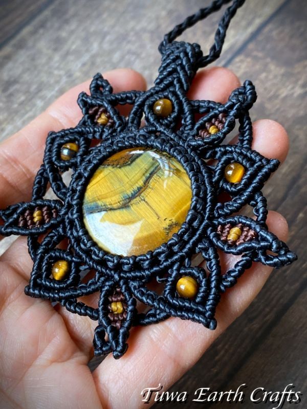 開運・自己実現・金運アップお守り】大ぶりまんまる高品質タイガーアイ