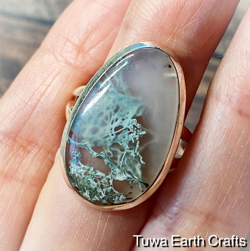 自然との繋がり・農耕民族守護石🌿】1点物 高品質モスアゲート苔メノウ