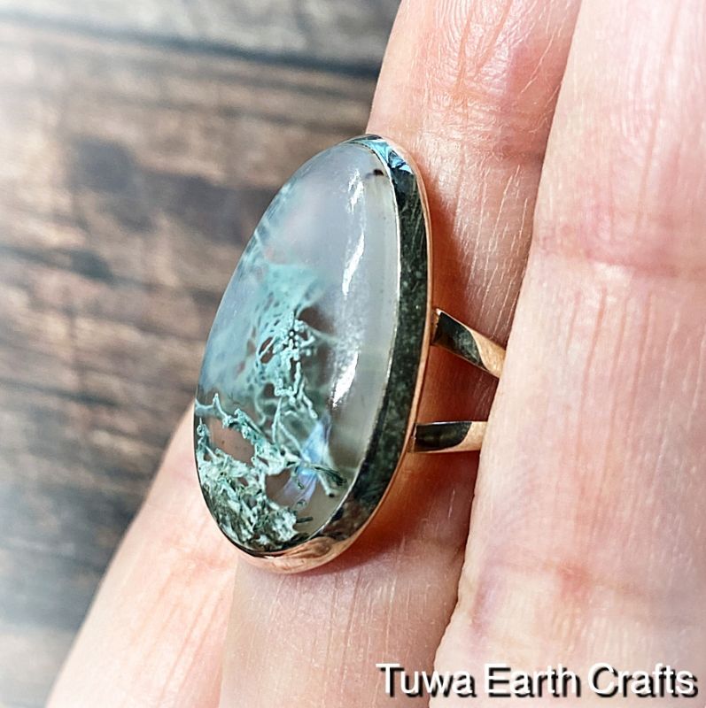 自然との繋がり・農耕民族守護石🌿】1点物 高品質モスアゲート苔メノウ