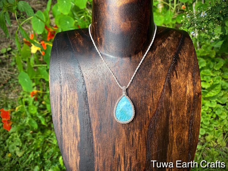 愛と平和のシンボル】高品質ラリマー ペンダント/ネックレス シンプル