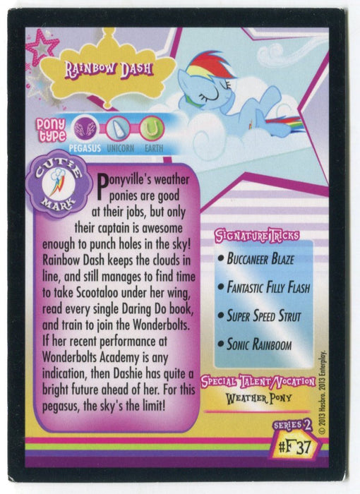 My Little Pony Series 2 Rainbow Dash F37 Promo Foil Trading Card