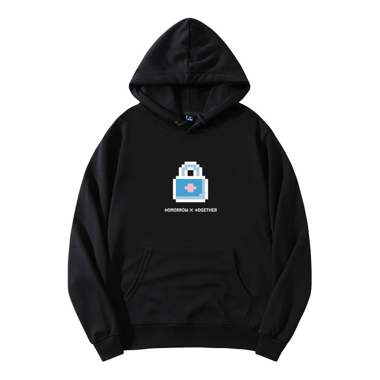 TXT Minisode BLUE HOUR Pixel Art Cute Icon Hoodie (Fan-made) – TXT