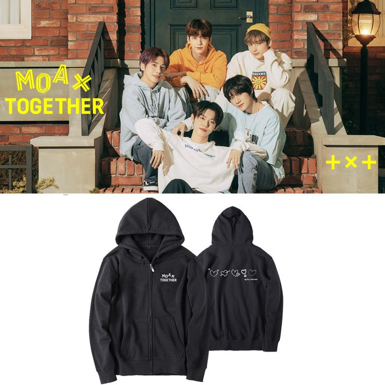 TXT FANLIVE MOA X TOGETHER Doodle Zippered Hoodie (Fan-made) – TXT