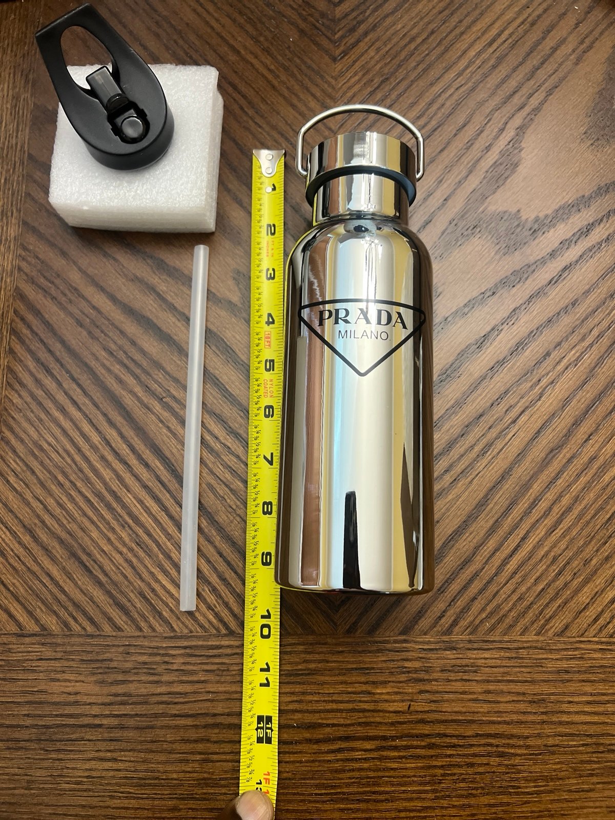 500ml Silver stainless steel Prada water | Mercari