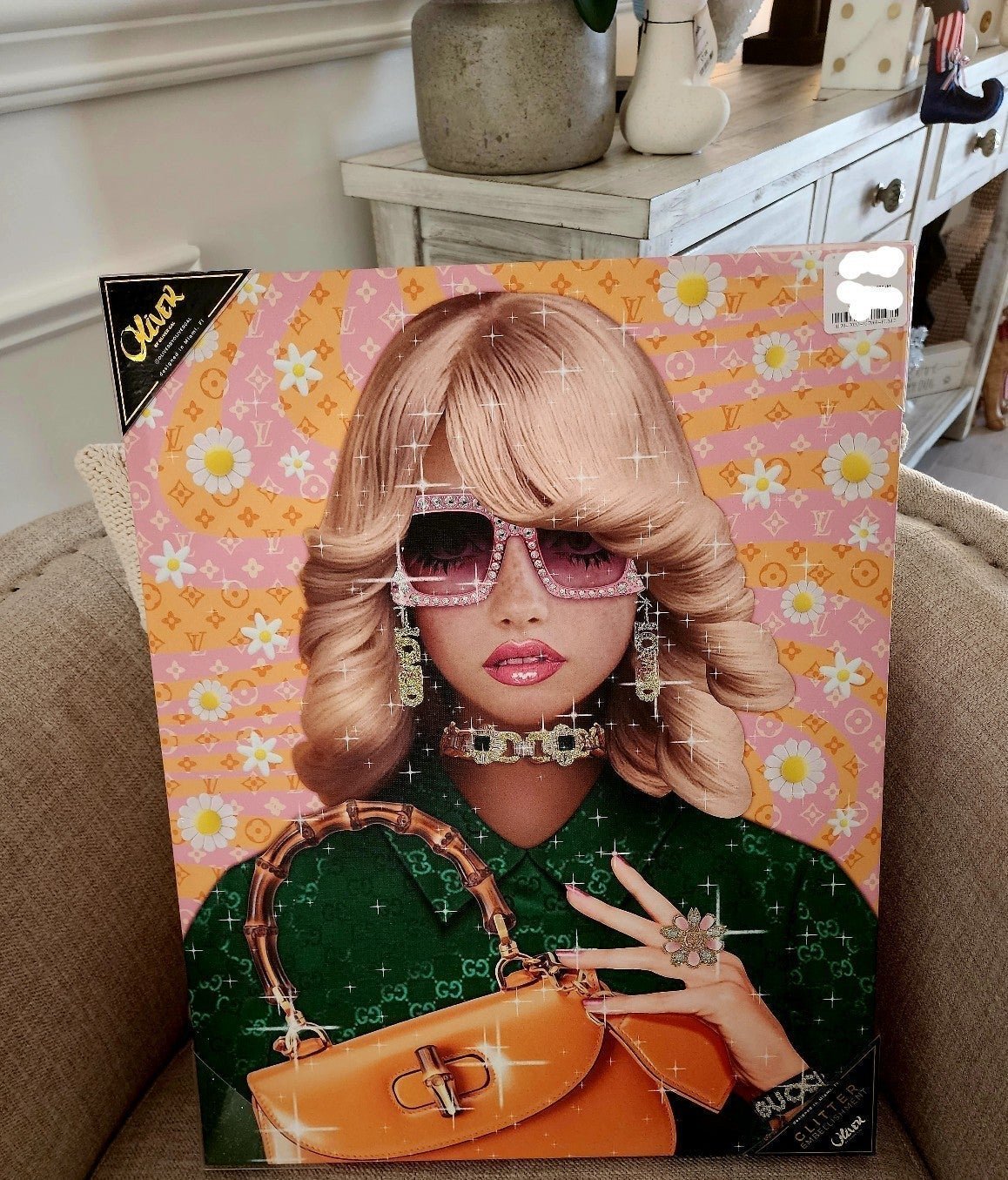 Oliver Gal LV Gucci Designer canvas picture | Mercari