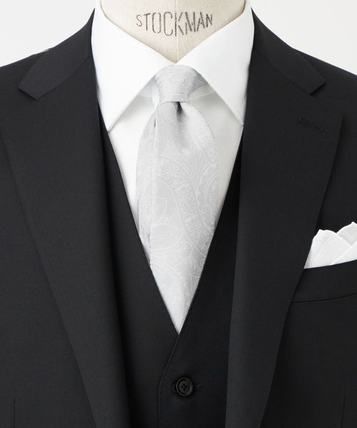 シルク 8.0cm フォーマル ドット ネクタイ