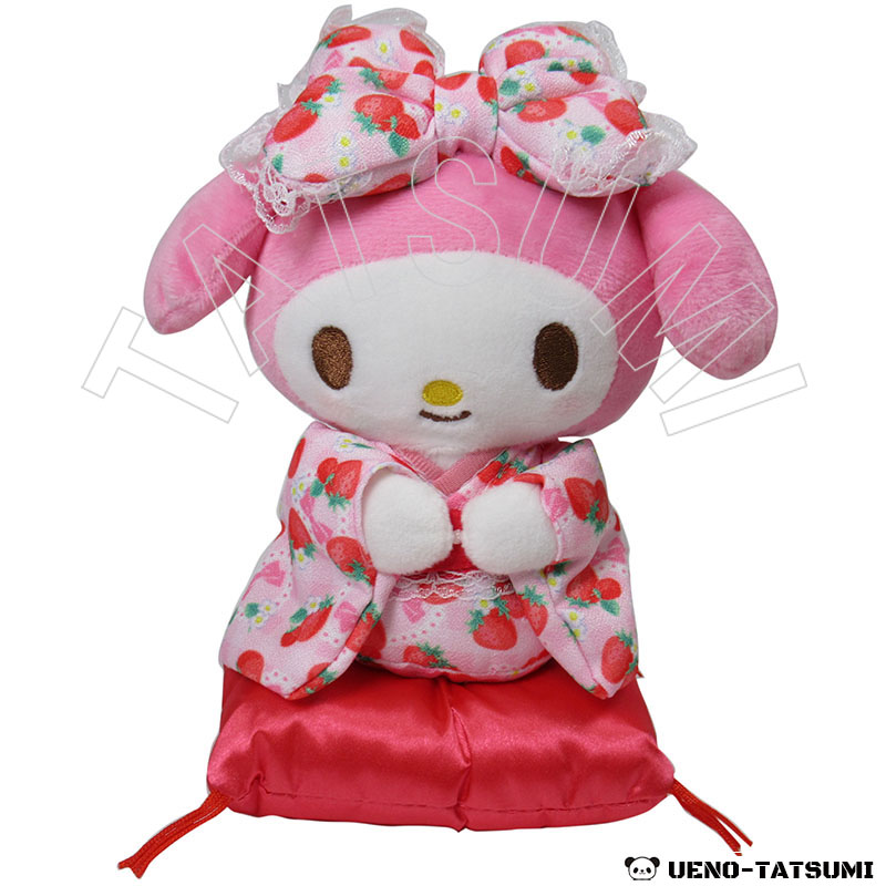 マイメロディ ぬいぐるみサイズS いちご着物 座り - キャラクター