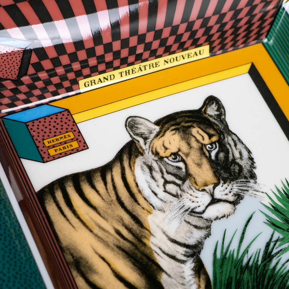 名東】【HERMES】エルメス 小物入れ GRAND THEATRE NOUVEAU 王者の虎