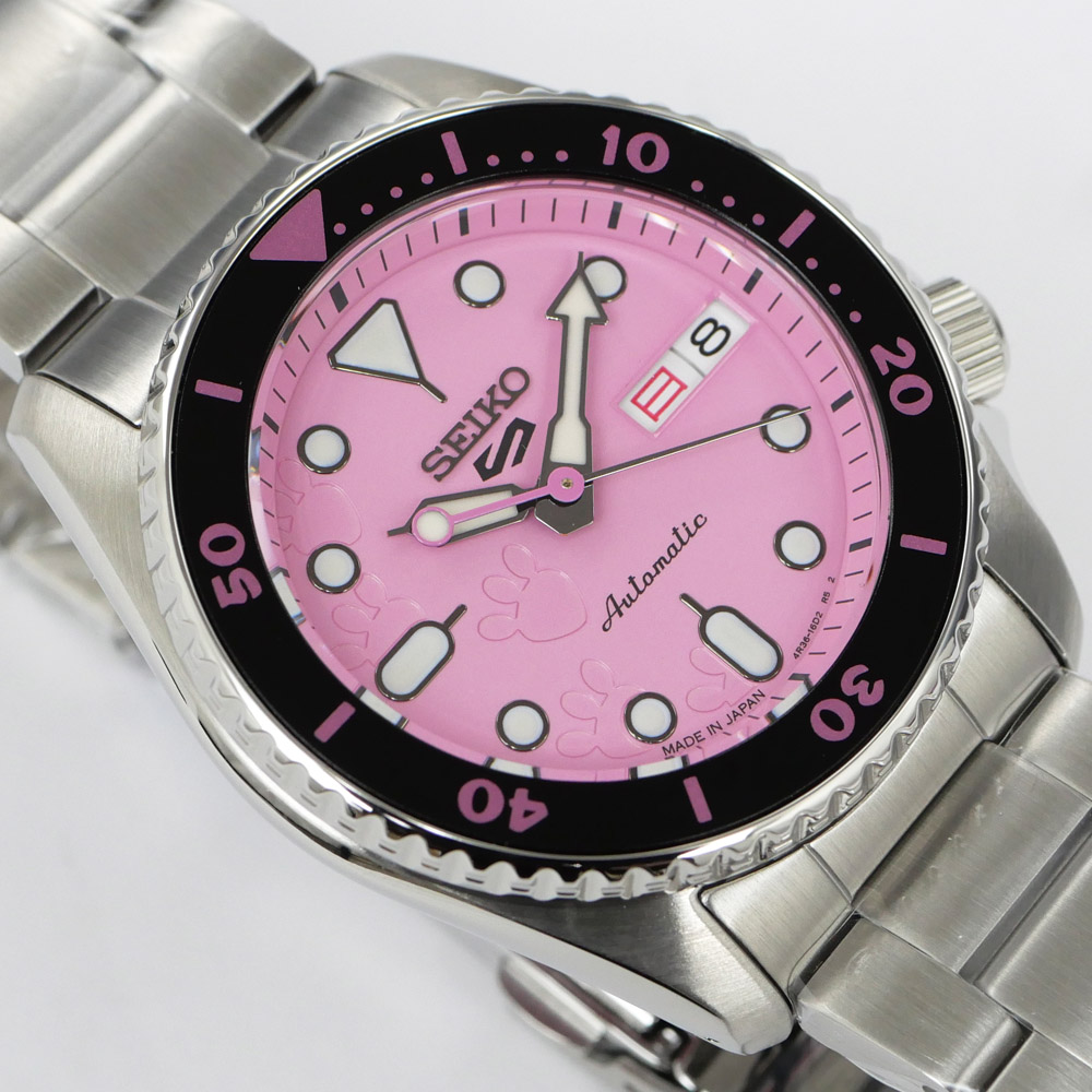 名東】【SEIKO】セイコー 5スポーツ ピンクパンサーコラボ SBSA321