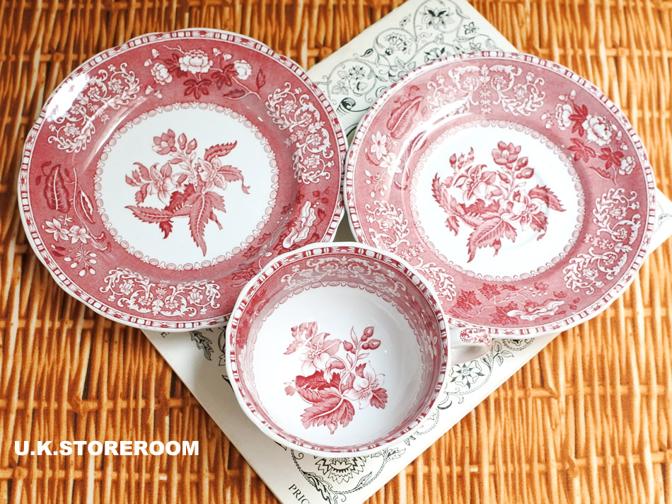 UKストアルーム SPO330 Spode スポード ピンクカミラ ティートリオ