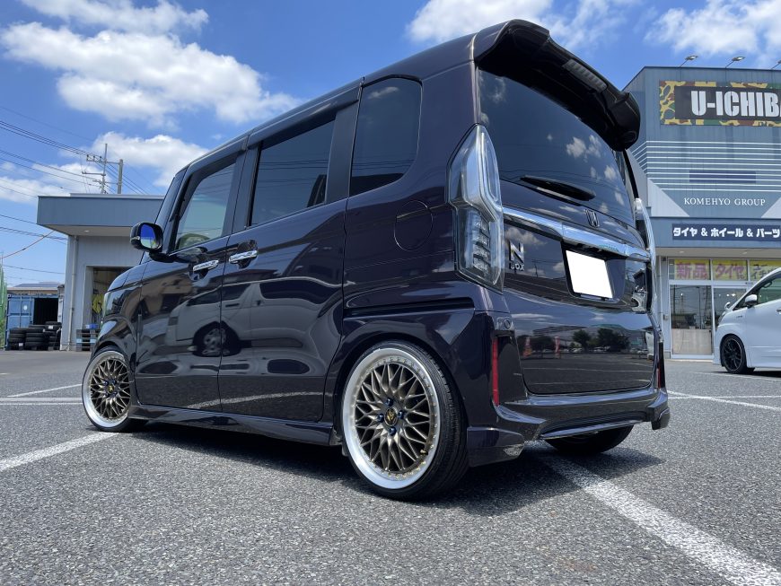 NEWサイズのVS-XV 17インチを早くも装着！N-BOXに前後6.5Jで激ツラ＆激