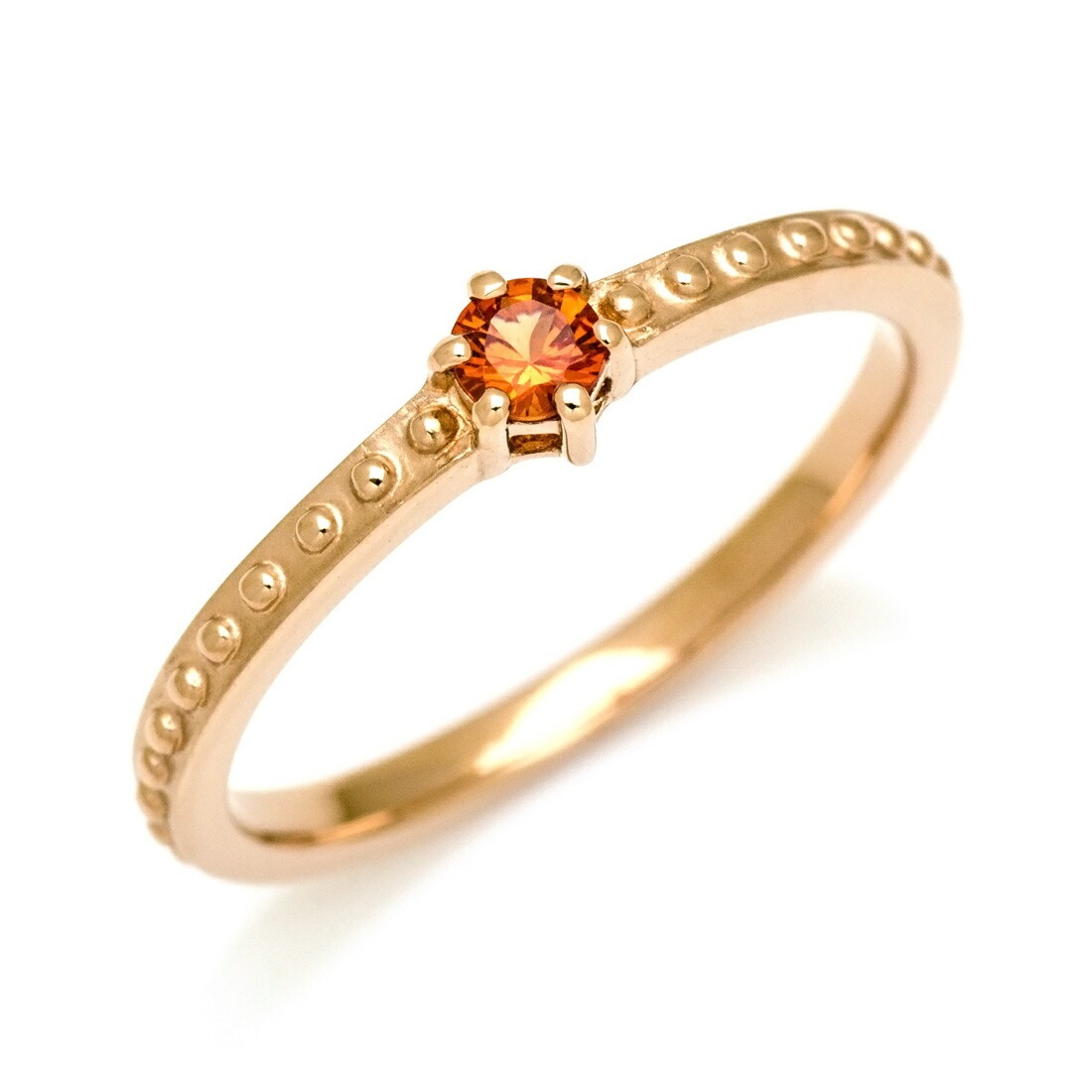 K18 オレンジサファイア リング 「parca」[商品番号:RG0516] | umu