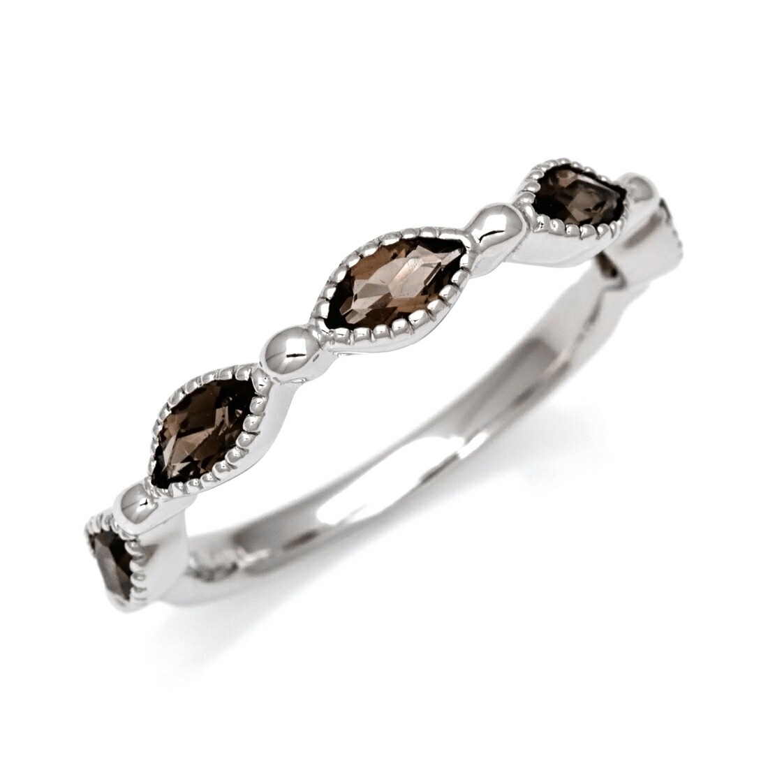 K18 マーキス スモーキークォーツ リング[商品番号:RG0257] | umu