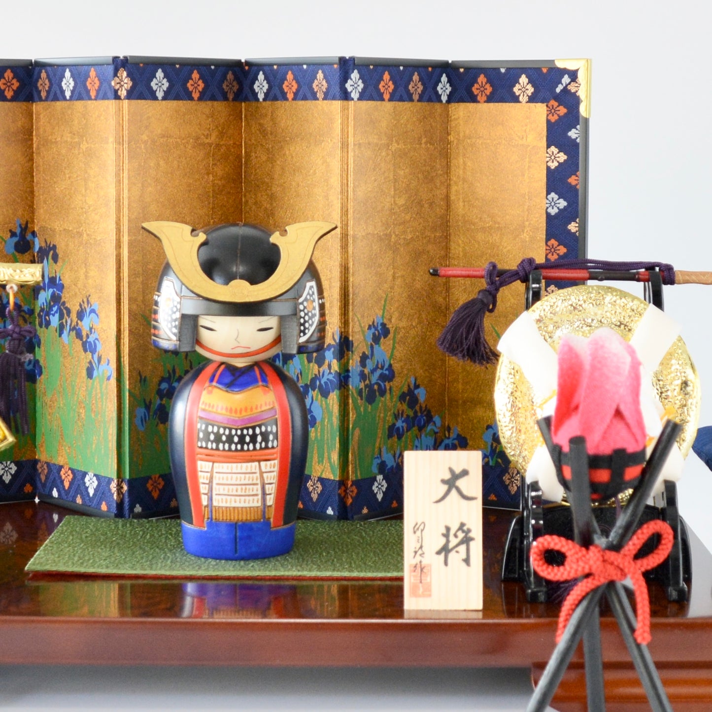 五月人形こけし 大将 足付き台フルセット｜卯三郎こけし公式オンライン