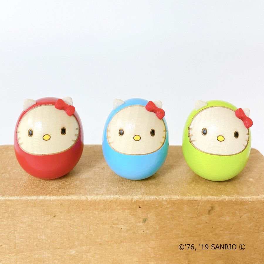 ハローキティ 豆ダルマ 水色｜卯三郎こけし公式オンラインストア
