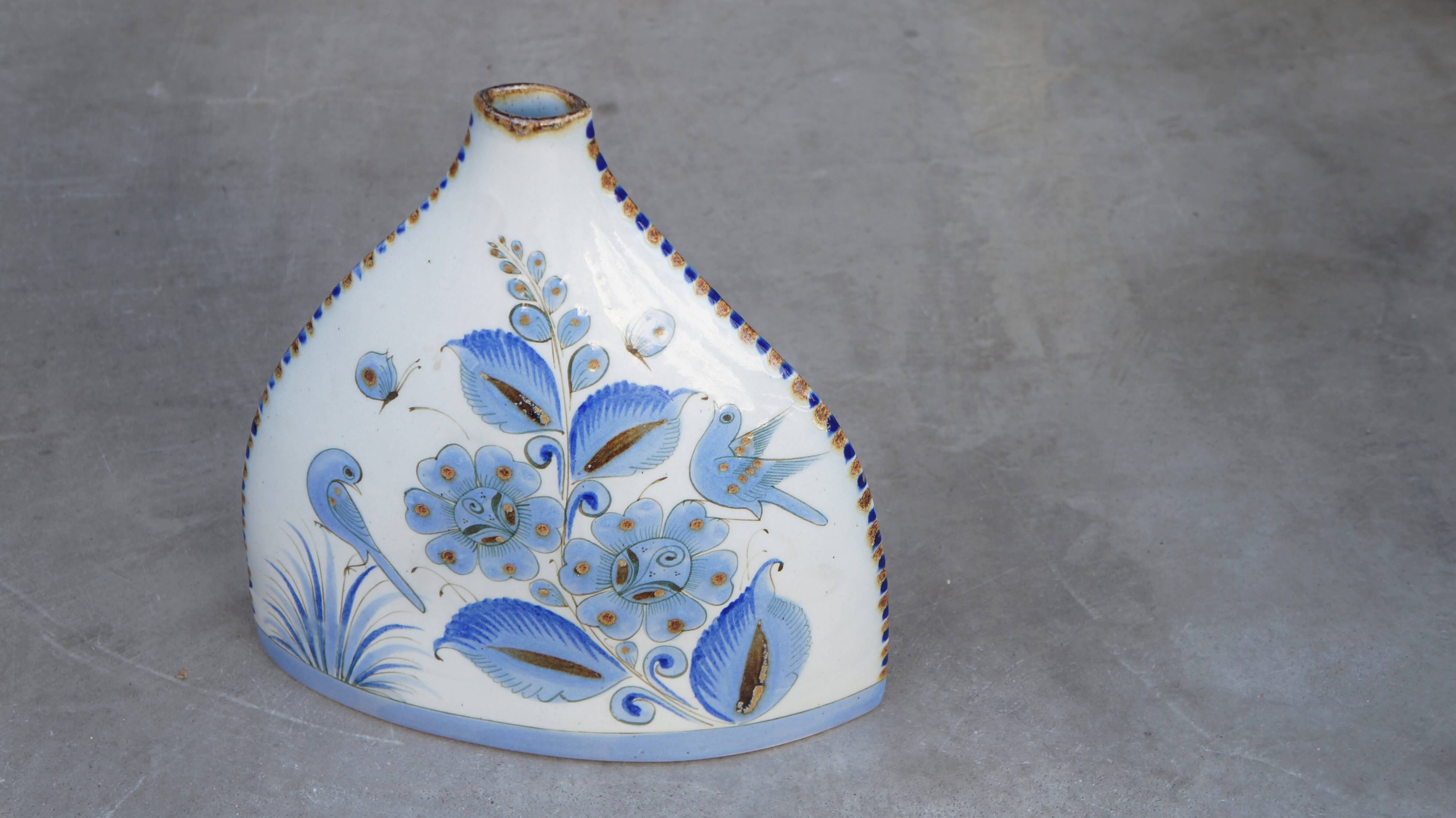 Mexico Tonala Pottery Flower Vase el palomar/メキシコ トナラ焼