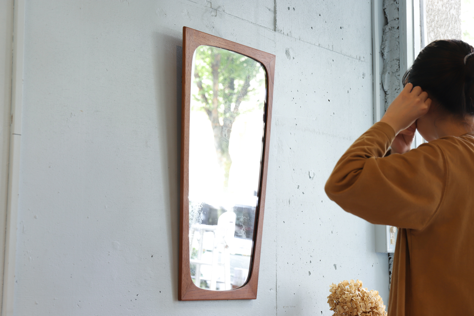 デンマーク ヴィンテージ ウォールミラー 壁掛け 鏡 北欧 インテリア