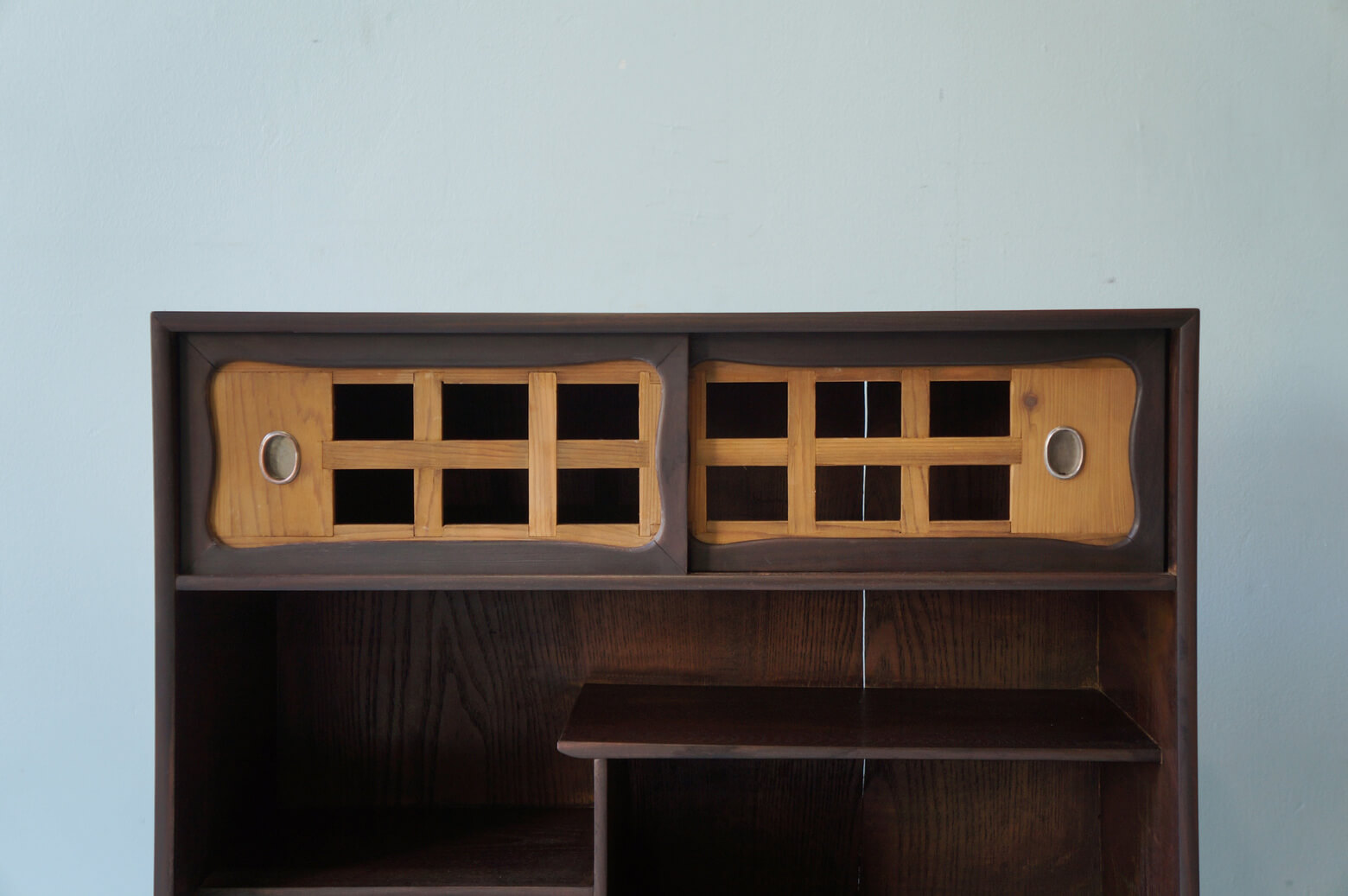 茶箪笥 レトロ 和モダン シェルフ 時代家具 収納/Japanese Vintage