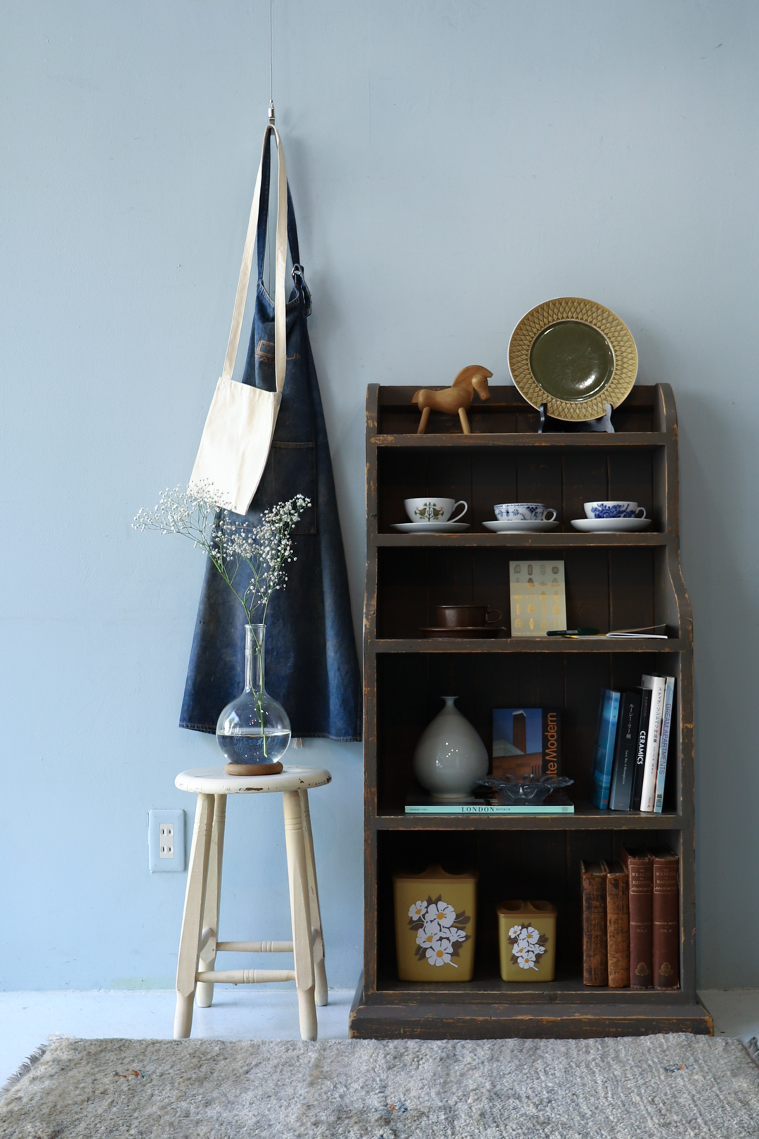 ヴィンテージ ブックシェルフ フレンチカントリー シャビーシック 本棚