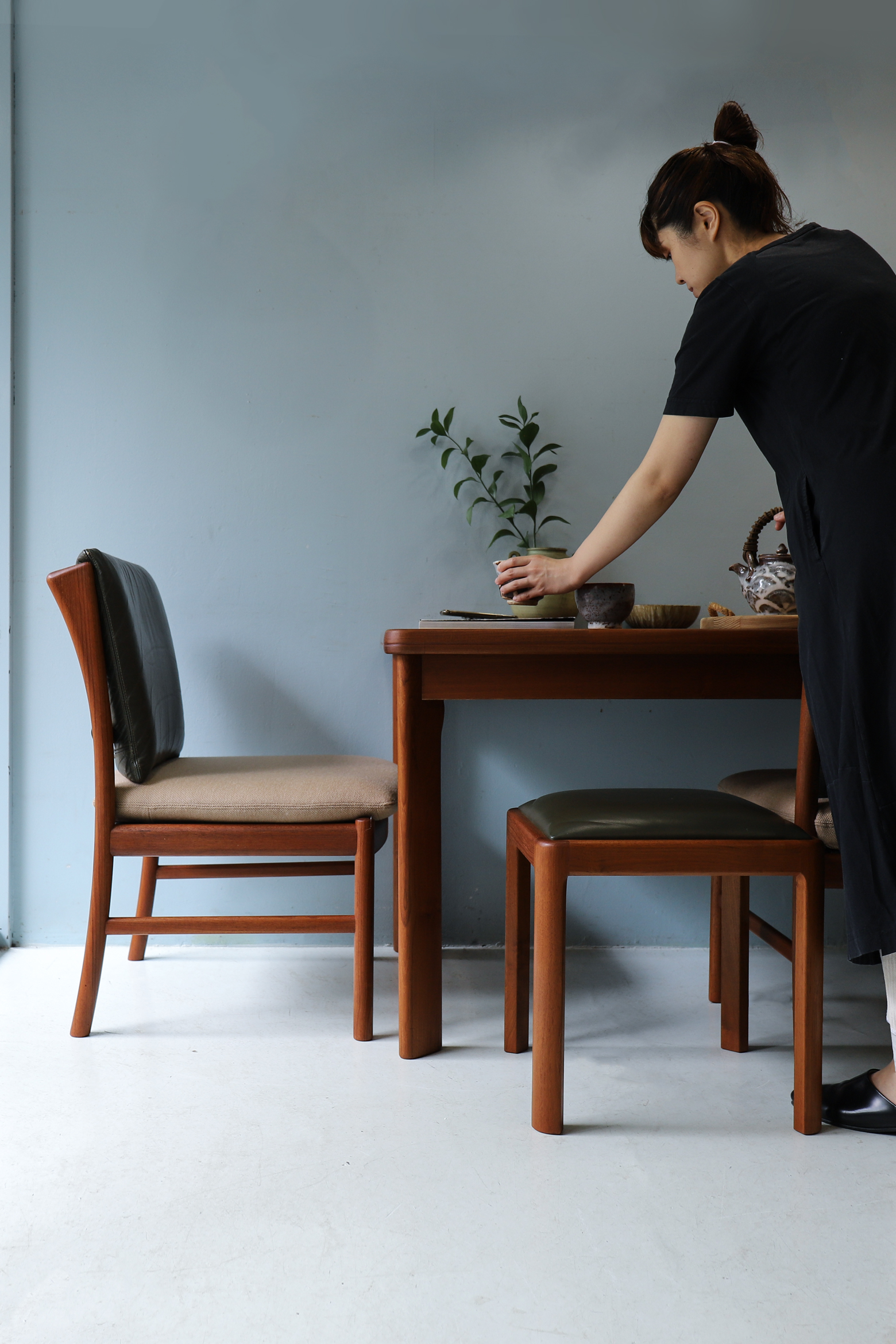 日田工芸 ダイニングチェア アームレス ジャパンヴィンテージ チーク材