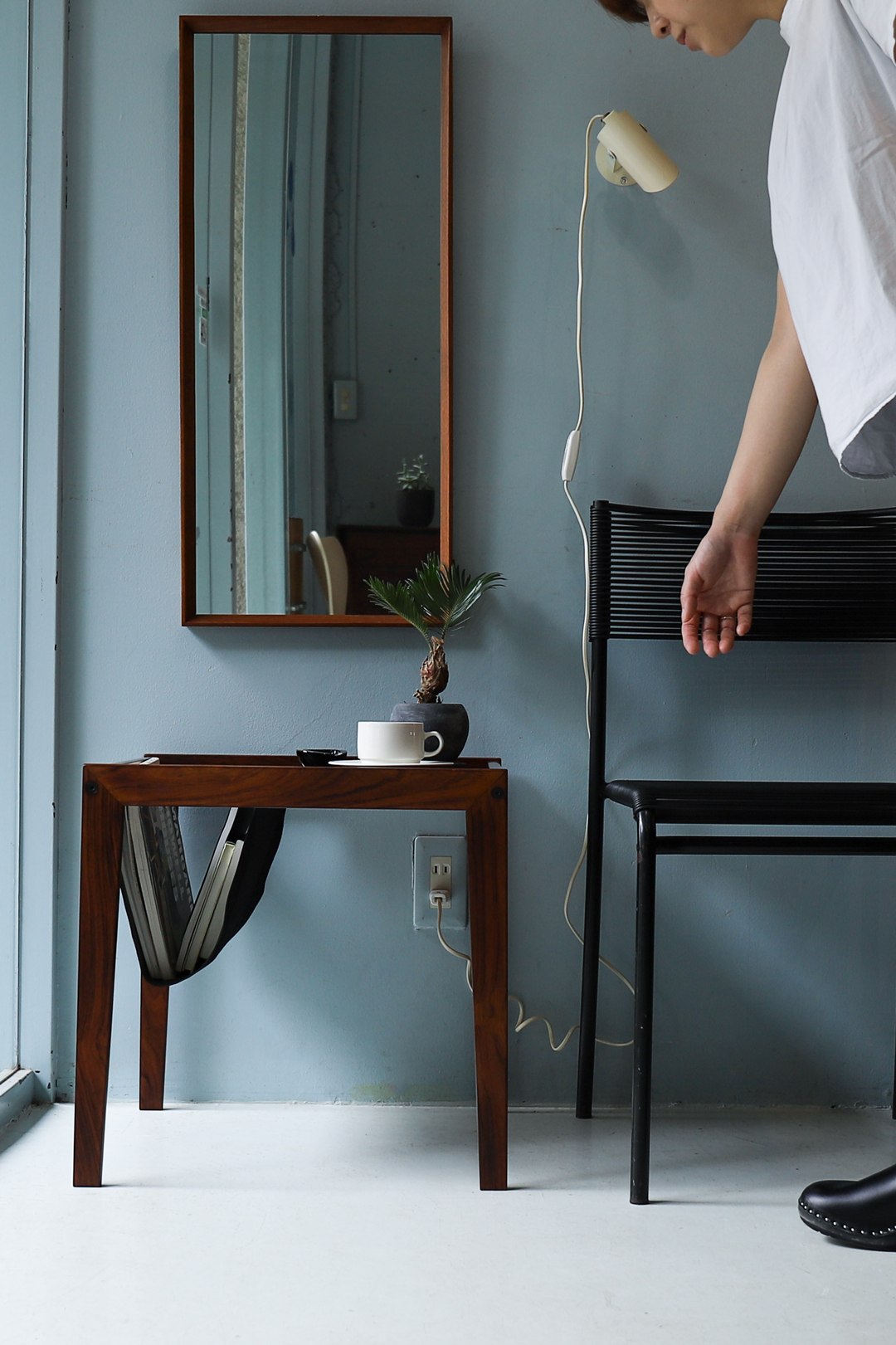 デンマーク ヴィンテージ マガジンラック サイドテーブル ローズウッド