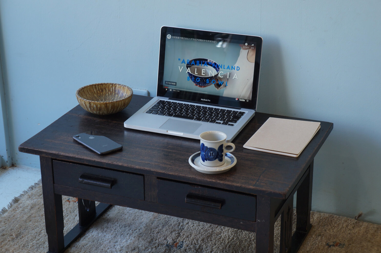 文机 ローテーブル レトロ ジャパニーズモダン テレビ台 古道具