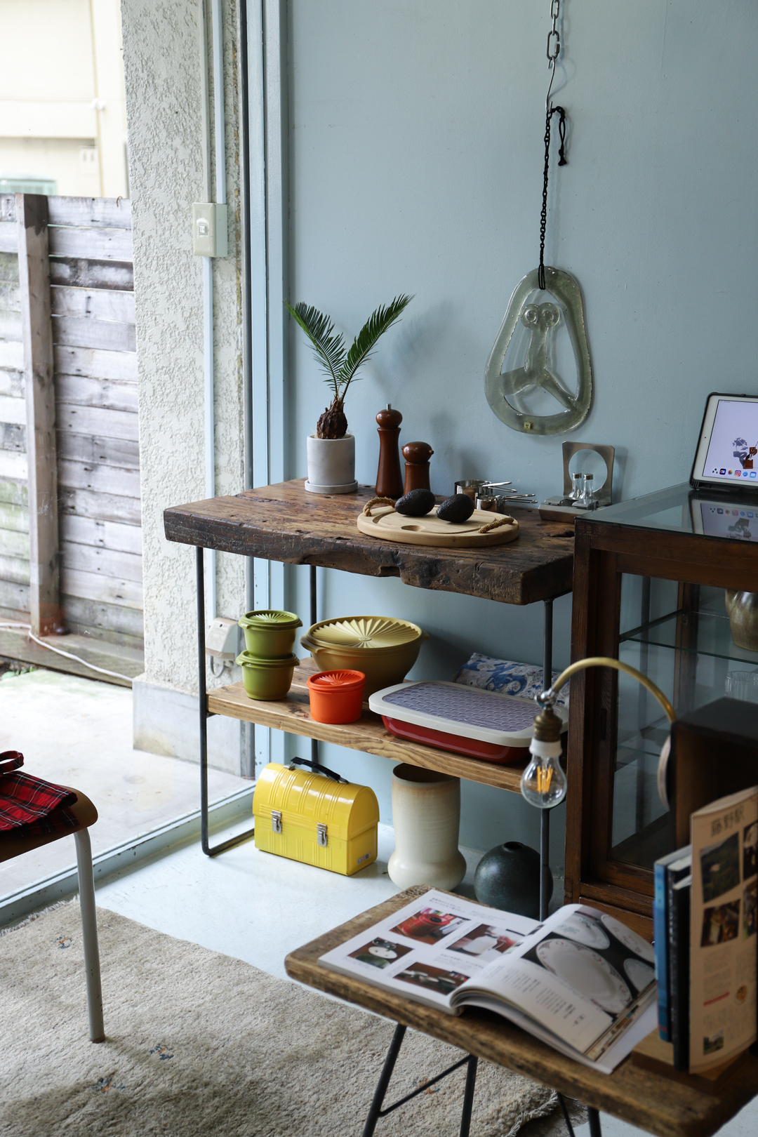 ヴィンテージ 一枚板 カウンターテーブル デスク 作業台