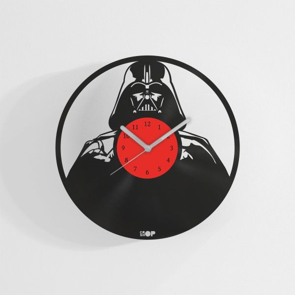 Darth Vader wall clock from upcycled vinyl record (LP) - Upcycle That