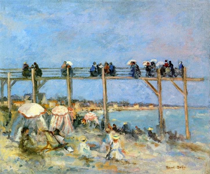 The Beach at Sainte Adresse, 1902 - Raoul Dufy - WikiArt.org