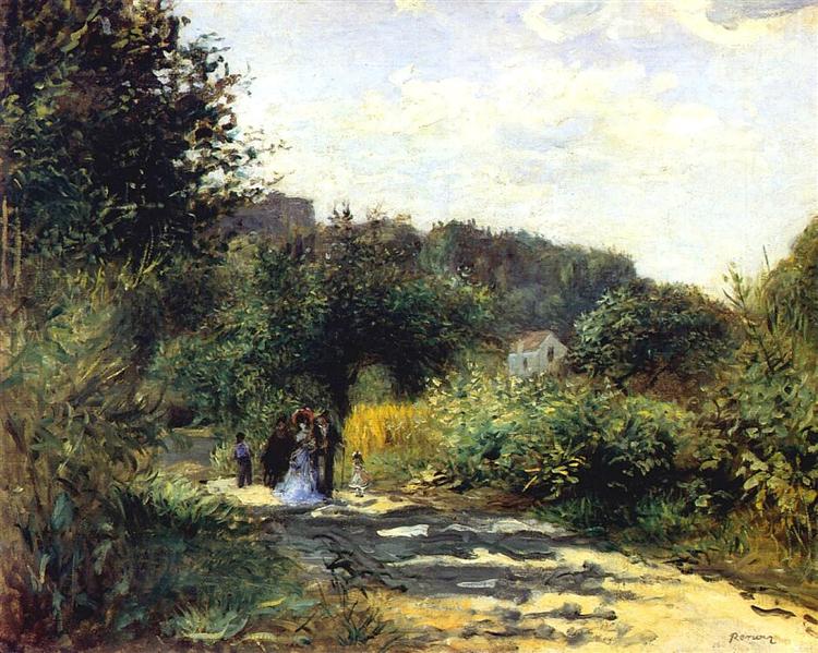 A Road in Louveciennes, c.1870 - Pierre-Auguste Renoir - WikiArt.org