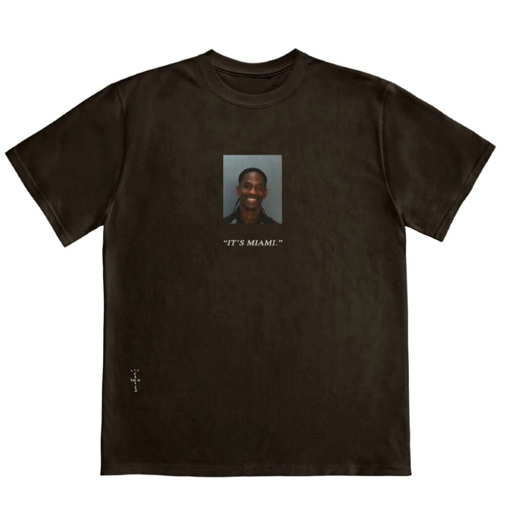 Travis Scott の逮捕Tシャツ第2弾『FREE THE RAGE TEE』が発売開始