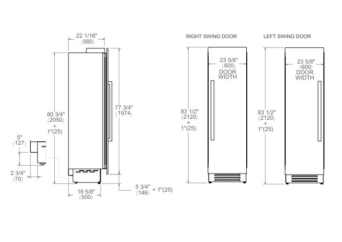 24 Built-in Freezer Column | Bertazzoni