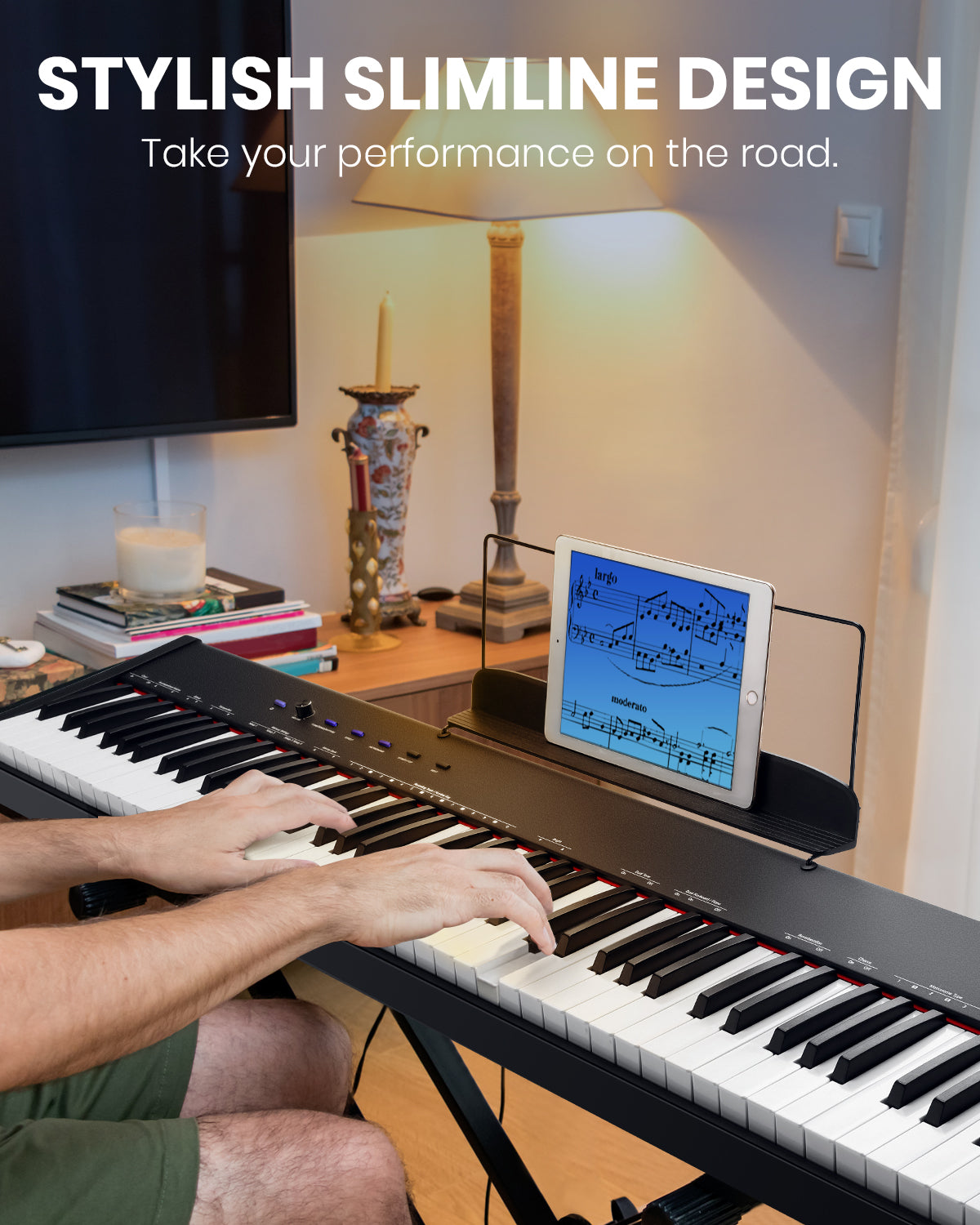 Moukey MEP-110 Beginner Digital Piano 88 Key Full-Size Semi-Weighted E