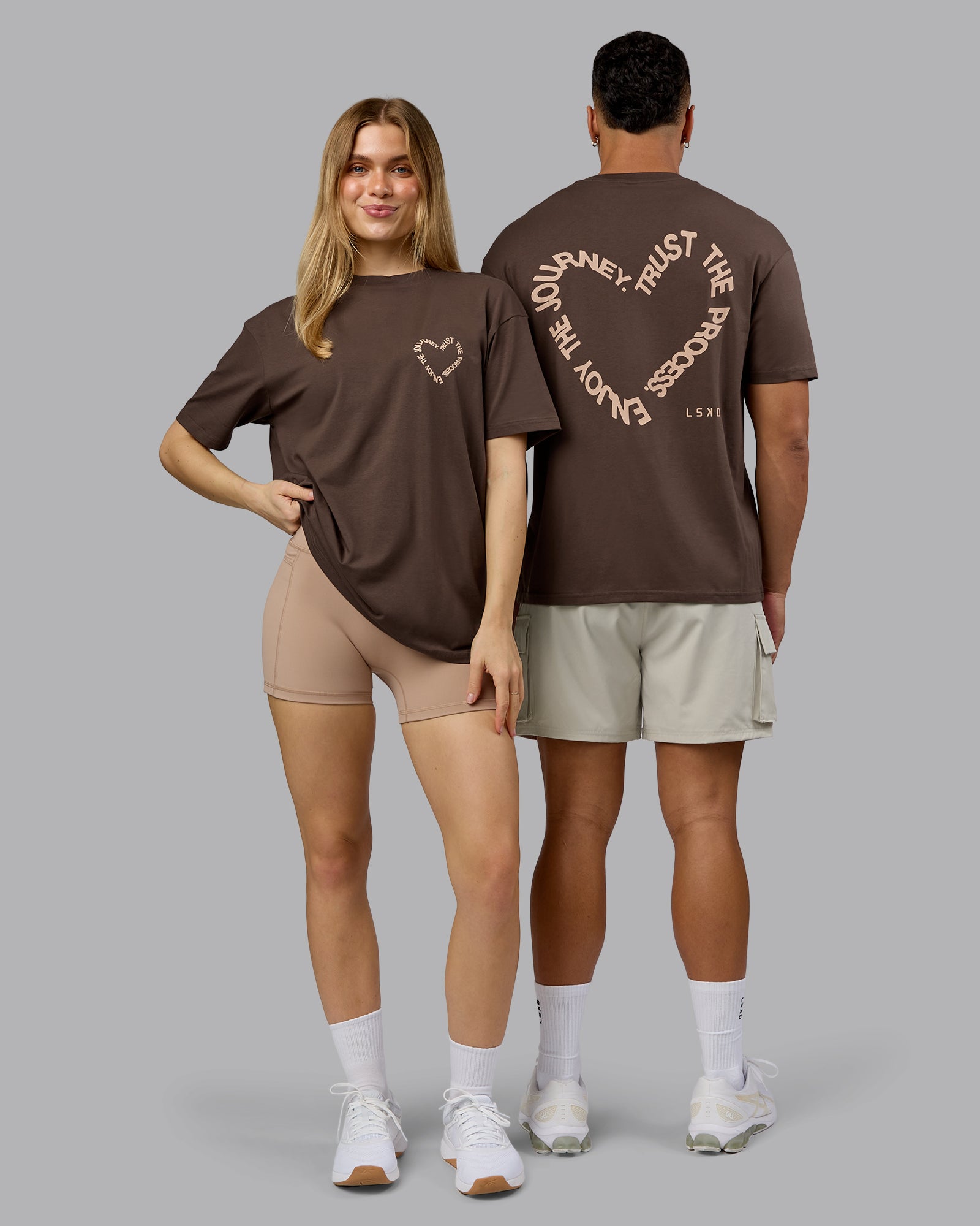 Love The Process Oversize Tee - Chocolate Martini-Warm Smoke