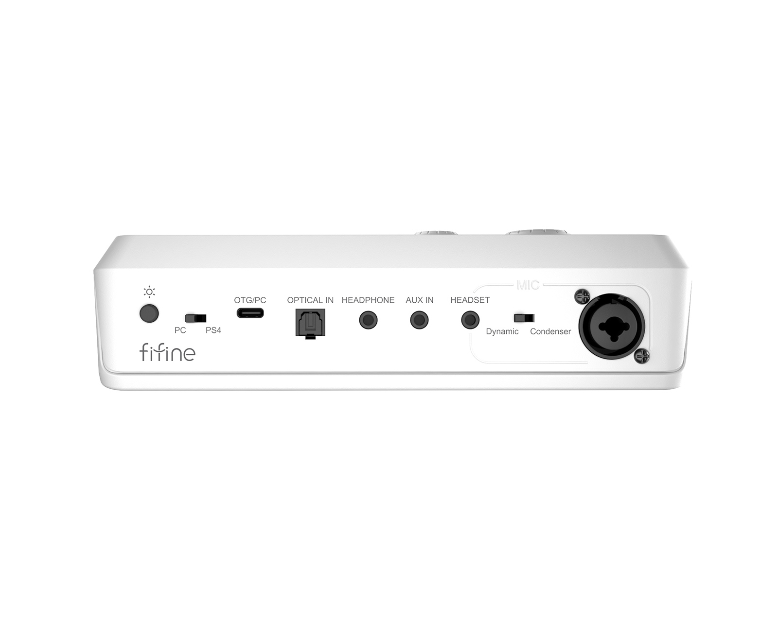 Fifine AmpliGame SC8 Audio Mixer - White - us.MaxGaming.com