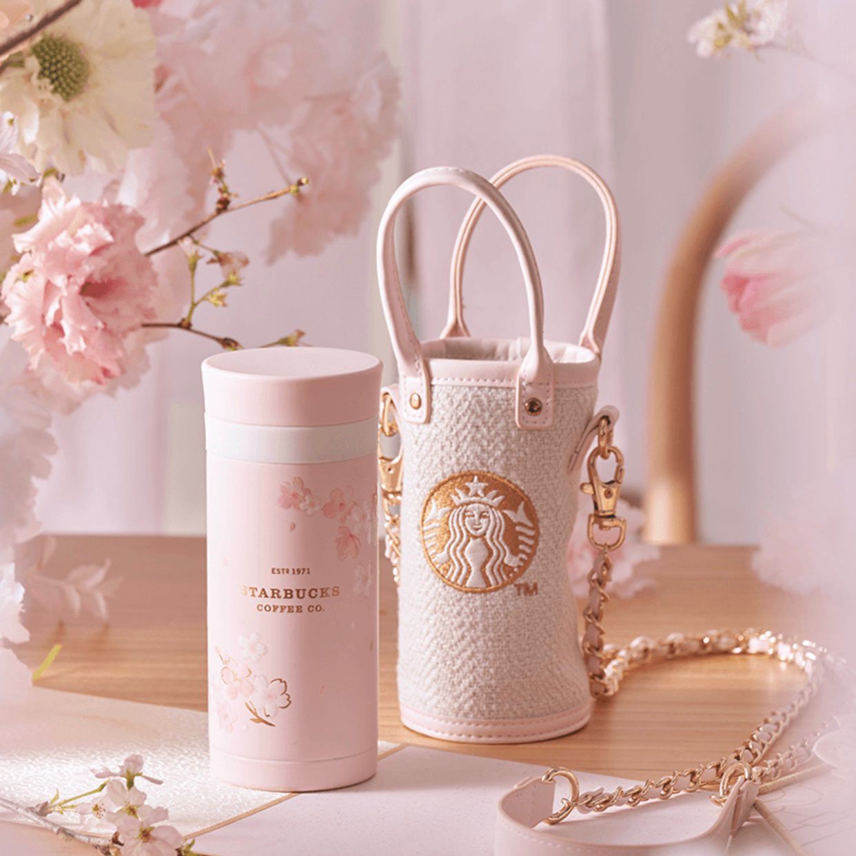 US$ 86.99 - Starbucks 2022 China Sakura Thermos Pink 7oz Cup