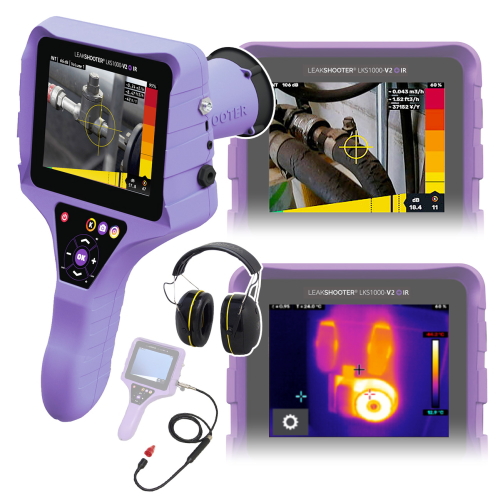 超音波リークディテクタカメラ MJ-LKS-V2XT｜圧縮空気漏れを可視化