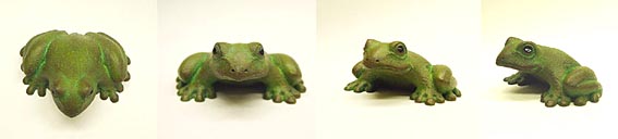 新作文鎮カエル（金・緑）」